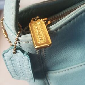 Coach Vintage Sonoma Convertible Crossbody Bag 4924 Baby Blue Pebbled Leather